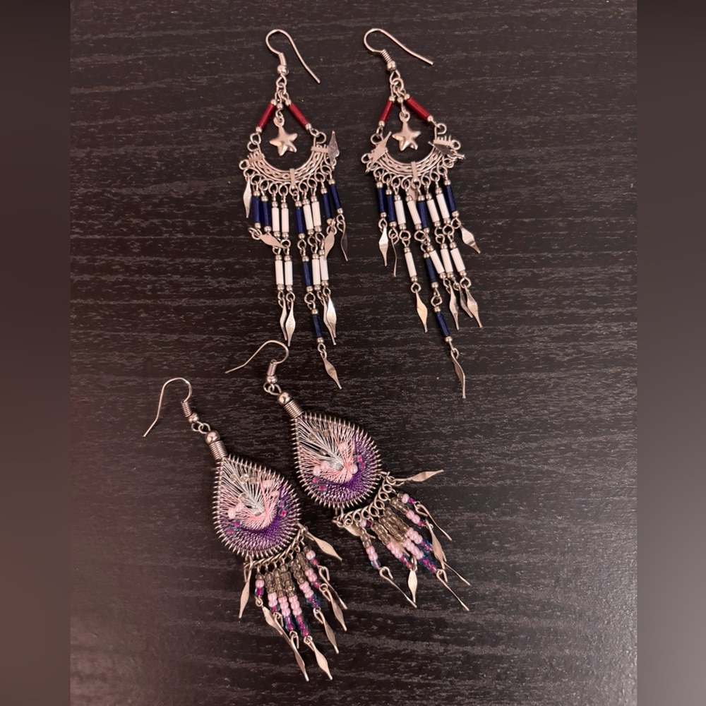 Two Sets of Dangle Earrings